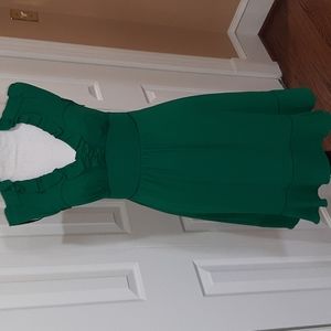 Anthropologie Emerald Green Maeve Dress